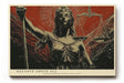 Paul Sinus Wandbild 120x80cm Justitia Statue Symbol der Gerechtigkeit klassische Skulptur Kunst rot schwarz Kontrast modernes Juristen Wandbild 120x80cm Dekoration fuer Büro Kanzlei Wohnzimmer