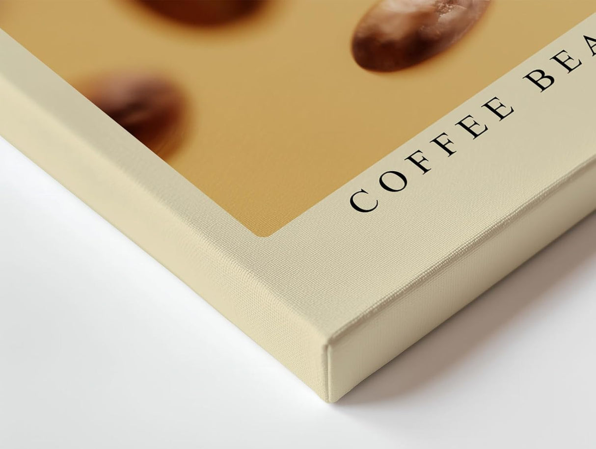 Paul Sinus Wandbild 120x80cm Kaffee Bohnen moderne Fotografie minimalistische Food Kunst warmes Farbspiel Kunstdruck stilvolle Wanddekoration fuer Kueche Esszimmer Cafe