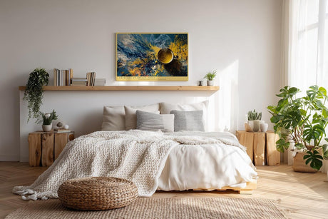 Paul Sinus Wandbild 120x80cm Kaffee Espresso Abstrakte Kunst Moderne Stillleben Komposition mit Farbspritzern