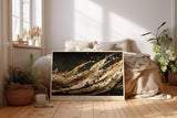 Paul Sinus Wandbild 120x80cm Kaffee Splash abstrakte Latte Bewegung Food Art moderne Wanddekoration fuer Kueche Esszimmer Cafe Wohnzimmer
