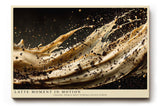 Paul Sinus Wandbild 120x80cm Kaffee Splash abstrakte Latte Bewegung Food Art moderne Wanddekoration fuer Kueche Esszimmer Cafe Wohnzimmer