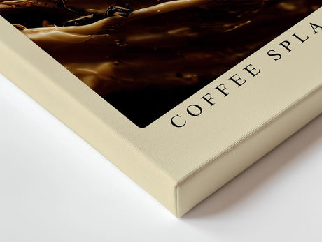 Paul Sinus Wandbild 120x80cm Kaffee Splash Fotokunst dynamische Kaffee Bewegung mit cremigen Wellen modernes Food Kunstbild für Küche Café Bar Wohnzimmer