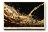 Paul Sinus Wandbild 120x80cm Kaffee Splash Fotokunst dynamische Kaffee Bewegung mit cremigen Wellen modernes Food Kunstbild für Küche Café Bar Wohnzimmer
