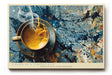 Paul Sinus Wandbild 120x80cm Kaffee Tasse Abstrakte Kunst Modernes Stillleben mit Farbspritzern und kreativer Dynamik