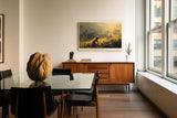 Paul Sinus Wandbild 120x80cm Kaffeeernte Landschaft Szene Moderne Natur Kunst in Warmen Farben für Wohnzimmer Büro und Atelier