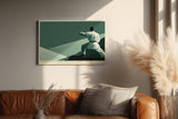Paul Sinus Wandbild 120x80cm Karateka in Kampfhaltung moderne Kampfkunst Illustration