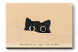 Paul Sinus Wandbild 120x80cm Katze Illustration minimalistische Tierkunst mit großen Augen modernes Katzenbild humorvolle Wanddekoration für Wohnzimmer Kinderzimmer Büro