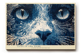 Paul Sinus Wandbild 120x80cm Katzen Augen Kunst LeinWandbild 120x80cm Mystisches Tierportrait Blau Wanddekoration