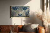 Paul Sinus Wandbild 120x80cm Katzenporträt in Linienkunst – Detailreiche Tierillustration mit grafischer Struktur