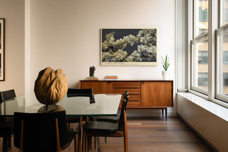 Paul Sinus Wandbild 120x80cm Kiefernzweige Naturfotografie botanische Kunst beige gruen moderne Wanddekoration fuer Wohnzimmer Büro
