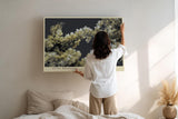 Paul Sinus Wandbild 120x80cm Kiefernzweige Naturfotografie botanische Kunst beige gruen moderne Wanddekoration fuer Wohnzimmer Büro