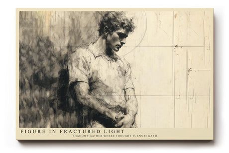Paul Sinus Wandbild 120x80cm Klassische Maennerfigur Zeichnung Moderne Figurstudie Kunst fuer Wohnzimmer Büro und Atelier