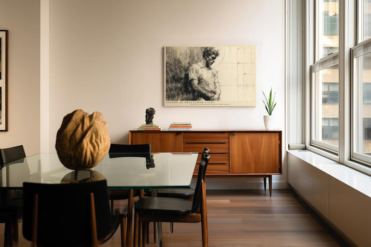 Paul Sinus Wandbild 120x80cm Klassische Maennerfigur Zeichnung Moderne Figurstudie Kunst fuer Wohnzimmer Büro und Atelier
