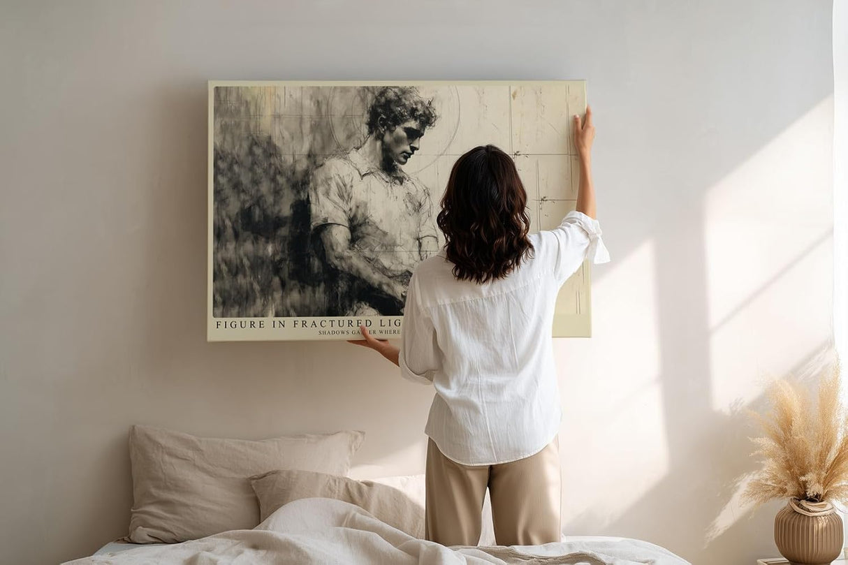 Paul Sinus Wandbild 120x80cm Klassische Maennerfigur Zeichnung Moderne Figurstudie Kunst fuer Wohnzimmer Büro und Atelier