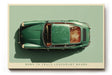 Paul Sinus Wandbild 120x80cm Klassischer gruener Sportwagen von oben moderne Automobil Kunst