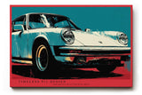 Paul Sinus Wandbild 120x80cm klassischer Sportwagen Retro Auto Illustration modernes Fahrzeugdesign blau rot Vintage Automobilkunst stilvolle Wanddekoration für Wohnzimmer Büro Garage