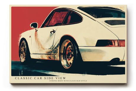Paul Sinus Wandbild 120x80cm klassischer Sportwagen Retro Stil moderne Auto Kunst Kunstdruck stilvolle Wanddekoration fuer Wohnzimmer Büro Garage Auto Liebhaber