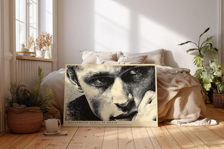 Paul Sinus Wandbild 120x80cm Klassisches Maennerportraet Schwarz Weiss Punktkunst Stilvolles Portrait Kunstbild fuer Wohnzimmer Büro und Galerie