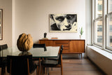 Paul Sinus Wandbild 120x80cm Klassisches Maennerportraet Schwarz Weiss Punktkunst Stilvolles Portrait Kunstbild fuer Wohnzimmer Büro und Galerie