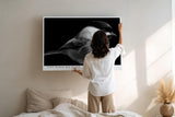 Paul Sinus Wandbild 120x80cm kleiner Vogel Fotokunst schwarz weiss minimalistisch ruhige Natur Tierporträt elegantes Kunstbild moderne