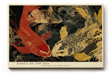 Paul Sinus Wandbild 120x80cm Koi Fische im Dunklen Wasser Japanische Kunst Gold Rot Abstrakte Asiatische Wanddekoration