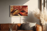 Paul Sinus Wandbild 120x80cm Koi Fische und Kirschblueten Japanische Natur Kunstmotiv Elegante Wasser Szene mit warmen Farben