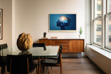 Paul Sinus Wandbild 120x80cm Kopf Silhouette Lichtenergie moderne spirituelle Kunst abstrakte Gedankenwelt Kunstdruck stilvolle Wanddekoration fuer Wohnzimmer Büro