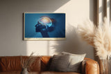Paul Sinus Wandbild 120x80cm Kopf Silhouette Lichtenergie moderne spirituelle Kunst abstrakte Gedankenwelt Kunstdruck stilvolle Wanddekoration fuer Wohnzimmer Büro