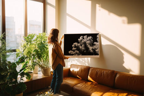Paul Sinus Wandbild 120x80cm Koralle schwarz weiß Fotokunst Meeresmotiv minimalistische Unterwasser Natur Kunst modernes Wandbild 120x80cm stilvolle