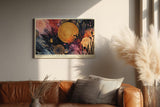 Paul Sinus Wandbild 120x80cm Kosmische Explosion Abstrakte Galaxie Kunst LeinWandbild 120x80cm Universum Wanddekoration