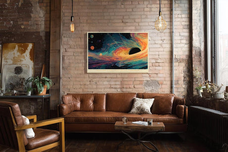 Paul Sinus Wandbild 120x80cm Kosmische Spiralgalaxie abstrakte Space Art moderne Universum Kunst Wanddekoration