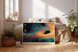 Paul Sinus Wandbild 120x80cm Kosmische Spiralgalaxie abstrakte Space Art moderne Universum Kunst Wanddekoration