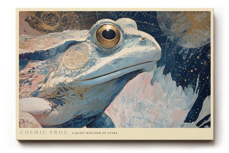 Paul Sinus Wandbild 120x80cm Kosmischer Frosch Fantasie Tierkunst LeinWandbild 120x80cm Mystische Natur Wanddekoration