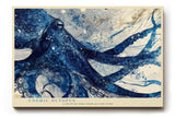 Paul Sinus Wandbild 120x80cm Kosmischer Oktopus Abstrakte Meereskunst LeinWandbild 120x80cm Blaues Tiermotiv Wanddekoration