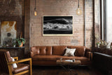 Paul Sinus Wandbild 120x80cm kraftvolle Meereswelle schwarz weiss Natur Fotokunst dramatische Ozean Landschaft moderner Kunstdruck