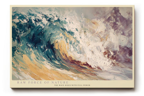 Paul Sinus Wandbild 120x80cm Kraftvolle Ozeanwelle – Dynamische Meereskunst mit starker Brandung für moderne Wohnräume