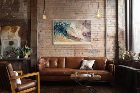 Paul Sinus Wandbild 120x80cm Kraftvolle Ozeanwelle – Dynamische Meereskunst mit starker Brandung für moderne Wohnräume