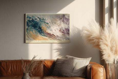 Paul Sinus Wandbild 120x80cm Kraftvolle Ozeanwelle – Dynamische Meereskunst mit starker Brandung für moderne Wohnräume