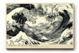 Paul Sinus Wandbild 120x80cm Kraftvolle Wellen Abstrakte Meereskunst LeinWandbild 120x80cm Japanische Wellen Wanddekoration