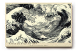 Paul Sinus Wandbild 120x80cm Kraftvolle Wellen Abstrakte Meereskunst LeinWandbild 120x80cm Japanische Wellen Wanddekoration