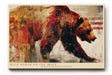 Paul Sinus Wandbild 120x80cm Kraftvoller Bär in Bewegung – Ausdrucksstarke Tierkunst mit dynamischen Farben für moderne Wohnräume