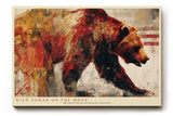 Paul Sinus Wandbild 120x80cm Kraftvoller Bär in Bewegung – Ausdrucksstarke Tierkunst mit dynamischen Farben für moderne Wohnräume