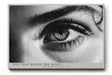 Paul Sinus Wandbild 120x80cm Künstlerische Schwarz Weiß Augen Fotografie Ausdrucksstarkes Blick Motiv Moderne Wanddekoration