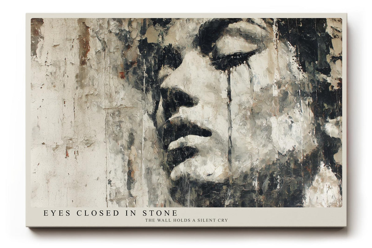 Paul Sinus Wandbild 120x80cm Künstlerisches Frauenportrait in Grau und Beige Moderne Urban Art für Wohnzimmer Schlafzimmer Büro