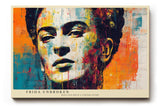 Paul Sinus Wandbild 120x80cm Künstlerisches Frida Portrait Moderne Pop Art Kunst in Bunt für Wohnzimmer Büro Atelier
