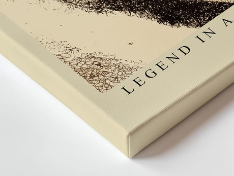 Paul Sinus Wandbild 120x80cm Künstlerisches Männer Portrait in Schwarz Beige Moderne Punktkunst für Wohnzimmer Büro Atelier