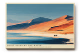 Paul Sinus Wandbild 120x80cm Küstenlandschaft Wüste Strand Meer moderne Landschaftskunst orange Sanddünen ruhige Natur