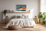 Paul Sinus Wandbild 120x80cm Küstenlandschaft Wüste Strand Meer moderne Landschaftskunst orange Sanddünen ruhige Natur
