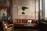 Paul Sinus Wandbild Lady in Black – elegante Frau im Profil mit Perlen und Hut verkörpert zeitlosen Stil und feminine Raffinesse