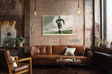 Paul Sinus Wandbild 120x80cm Laufender Sportler modernes Motiv mit Dynamik und Bewegung fuer motivierende Wohnräume